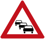Verkehrsschild Stau